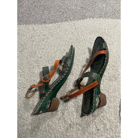 L'Artiste Spring Step Dreamer -N Sandals Womens EU 42 / US 10.5-11 Leather Green - Picture 6 of 16